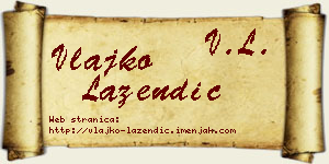 Vlajko Lazendić vizit kartica